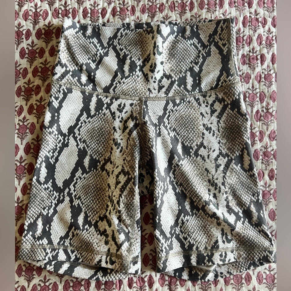 Aritzia TNA Snake Print Biker Shorts